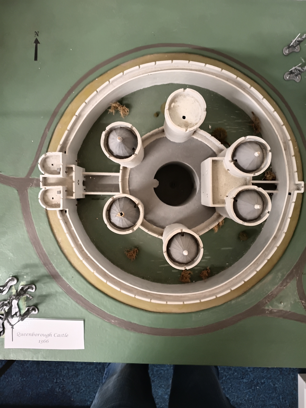 Queenborough castle model from above